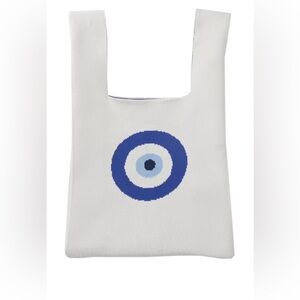 NWOT Miss Sparkling Novelty Knit Bag- Evil Eye
